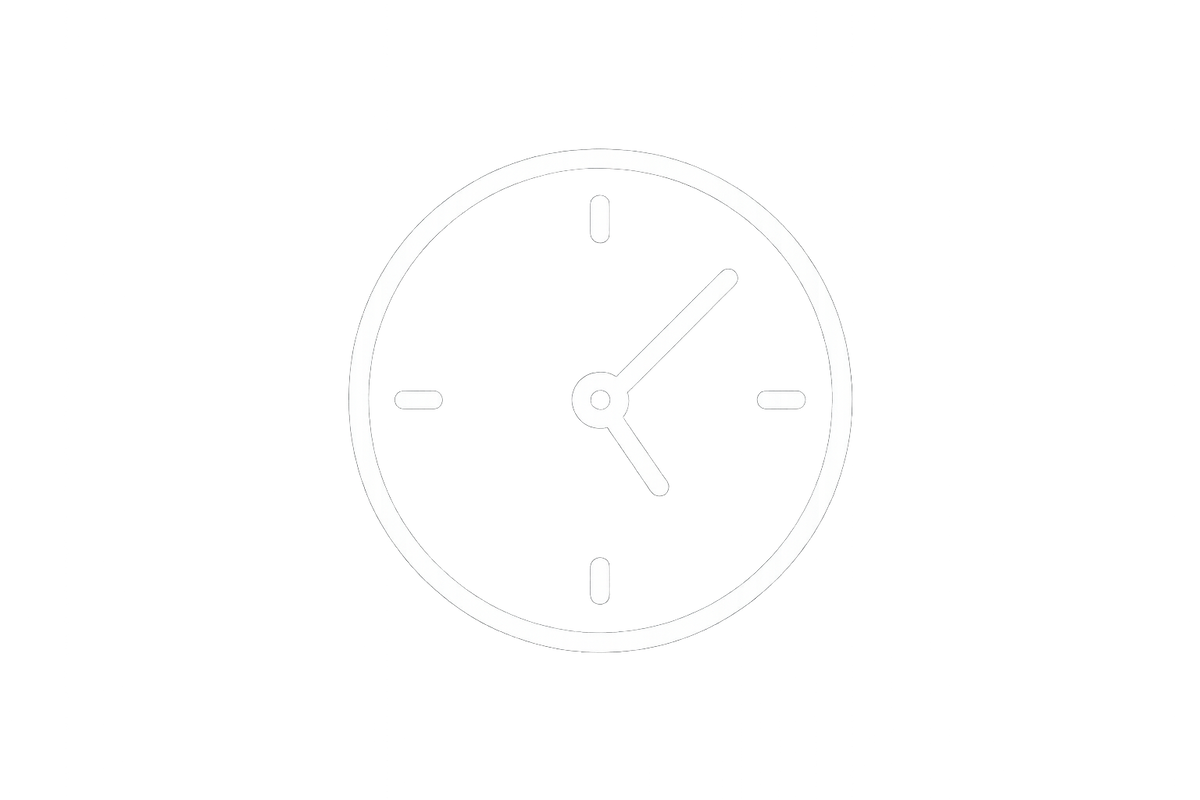 clock time icon white